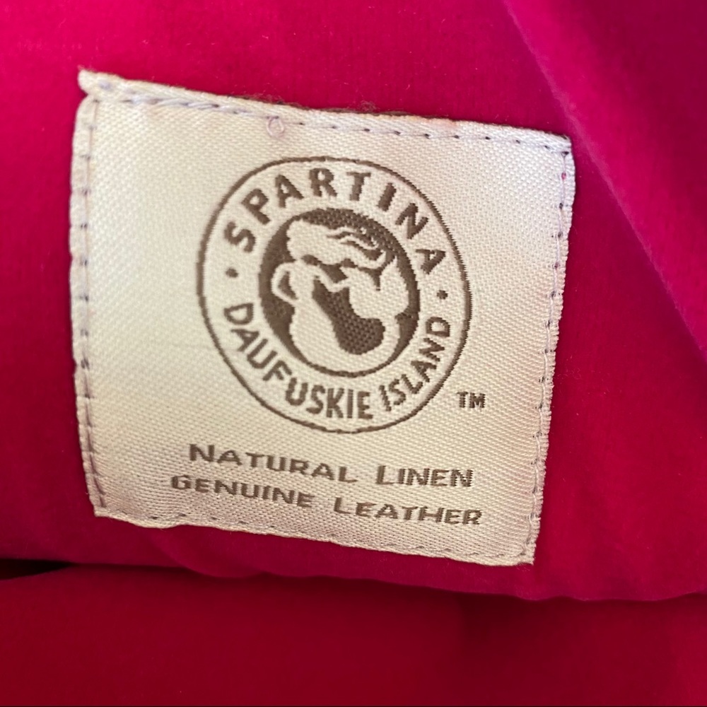 Spartina Linen & Leather Handbag - Picture 9 of 9